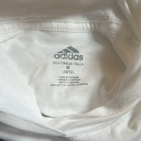 NWT boys, white Adidas T-shirt with hood - Picture 6 of 6